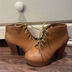 Forever 21 Brown Lace-Up Boots